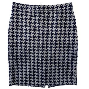 Ann Taylor Navy/Gray Textured Pencil Skirt
